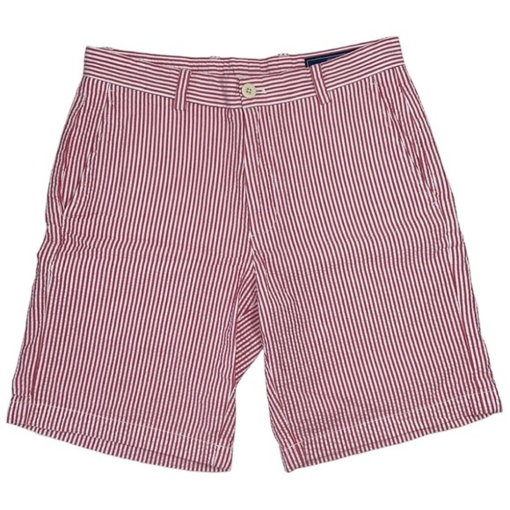 Vineyard Vines Breaker‎ Seersucker men's Size 30 red & white shorts. EUC